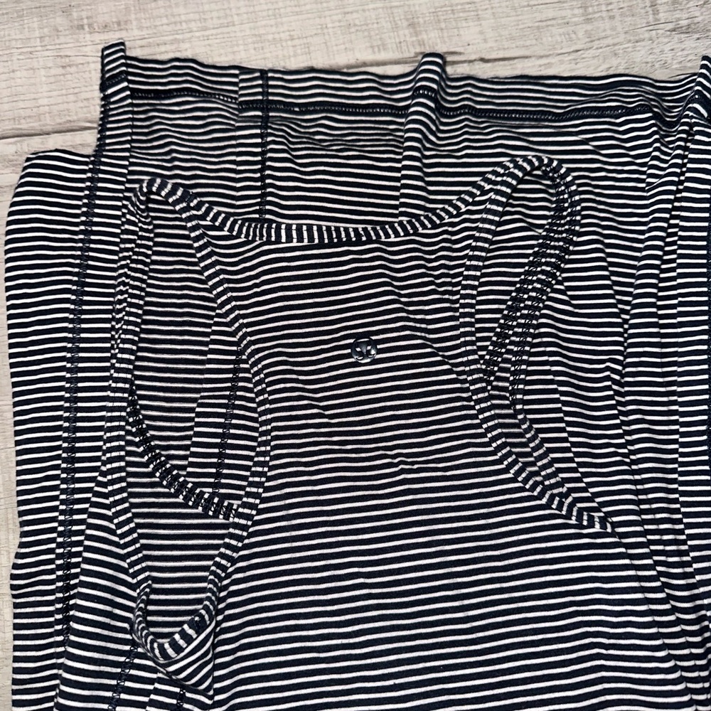 lululemon athletica Black and White Striped Maxi Dress